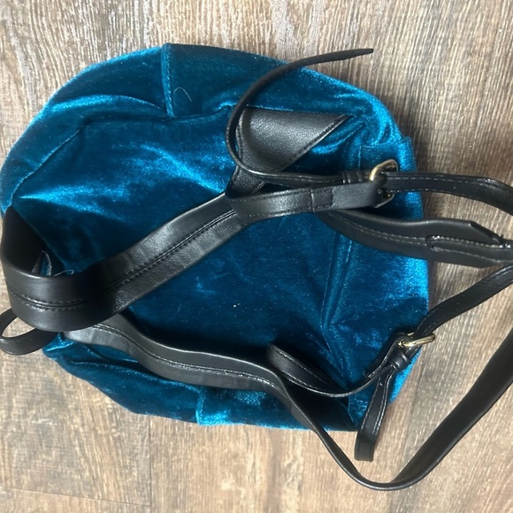 Betsey Johnson Vintage Y2KEmbellished Velvet Backpack mini GUC - Picture 8 of 12